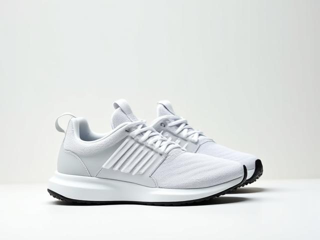 ミニマリストスニーカー - モダンなデザインの白とグレーのスニーカー